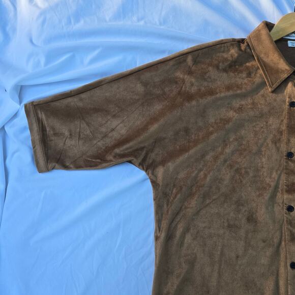 Coldwater Creek Womens Western Lagom Oversized Faux Suede Button Down Shirt PXL - Picture 4 of 11